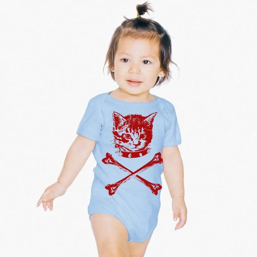 Kitten Crossbones Onesie